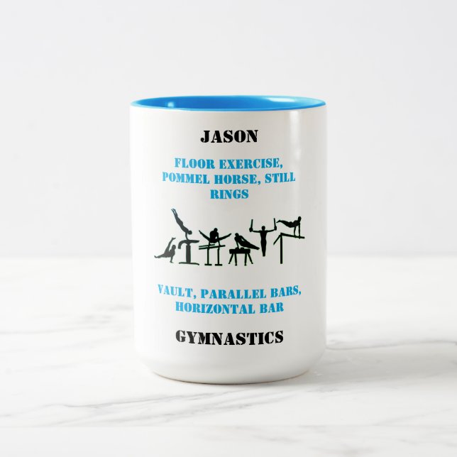 Taza Bicolor Mug de gimnasia masculina (Centro)