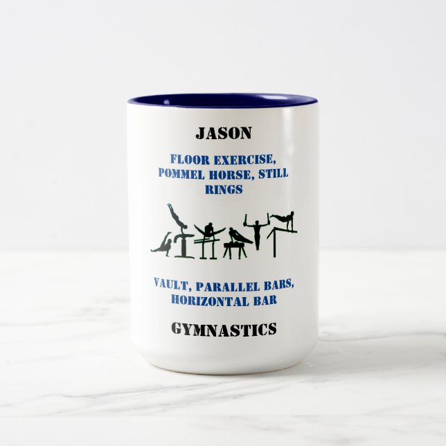 Taza Bicolor Mug de gimnasia masculina (Centro)
