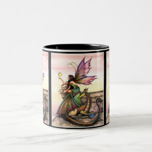 Taza Bicolor Mug de hadas y dragones por Molly Harrison