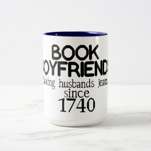 Taza Bicolor Mug de historia de amigos de libros