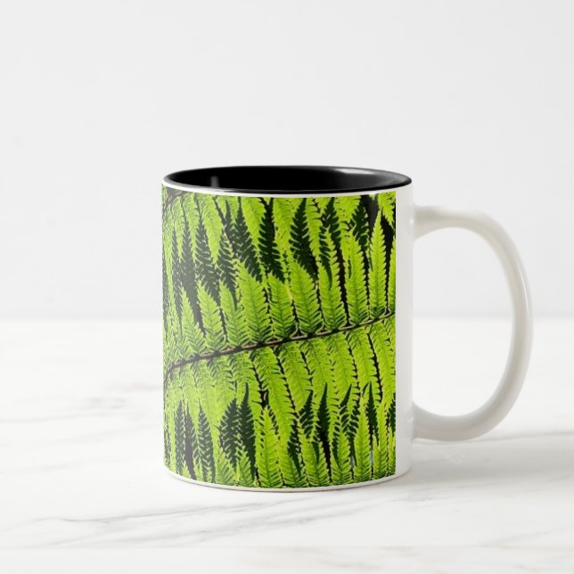 Taza Bicolor Mug de hoja verde (Derecha)