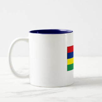 Taza Bicolor Mug de la bandera de Mauricio