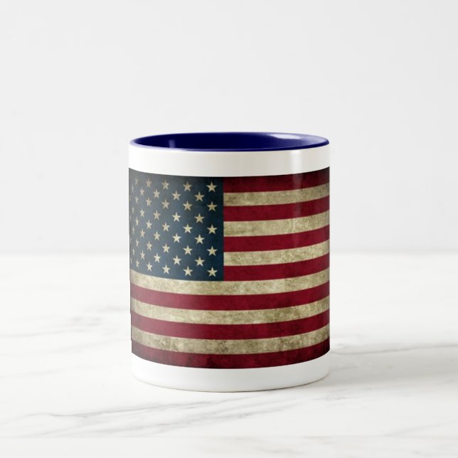 Taza Bicolor Mug de la bandera estadounidense (Centro)