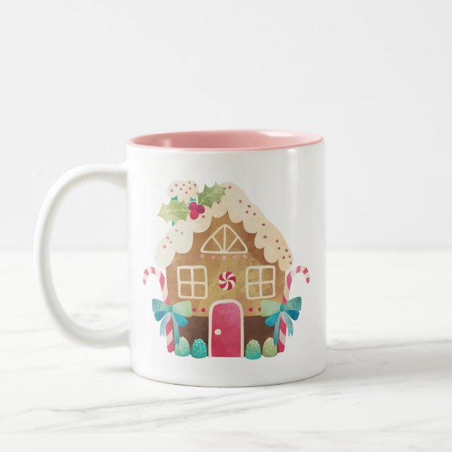 Taza Bicolor Mug de la casa de Gingerbread Sweet (Izquierda)