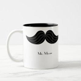 Taza Bicolor Mug de la derecha de Mustache Groom