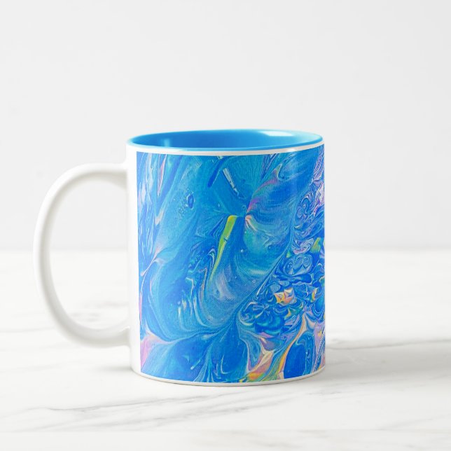 Taza Bicolor Mug de la escena del océano azul (Izquierda)