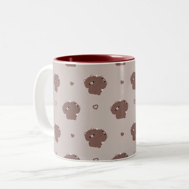 Taza Bicolor Mug. de la pareja gata birmana (Anverso izquierdo)