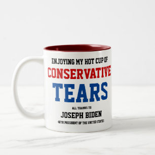 Taza Bicolor Mug de lágrimas conservadoras
