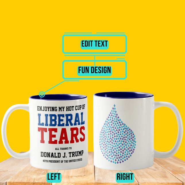 Taza Bicolor Mug de lágrimas liberales (Please enjoy our design and see the others in the collection.)
