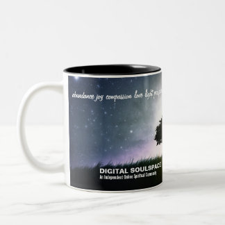 Taza Bicolor Mug de las palabras de poder del espacio de alma d