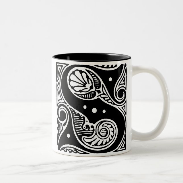 Taza Bicolor Mug De Letra 'S' (Derecha)