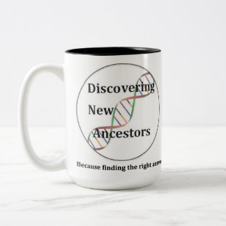 Taza Bicolor Mug. de línea de etiqueta de ADN