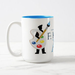 Taza Bicolor Mug de logotipo de arte FK