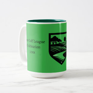 Taza Bicolor Mug de logotipo personalizado del club de campo de