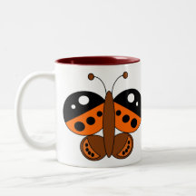 Mug de mariposa de color lindo - Dama pintada