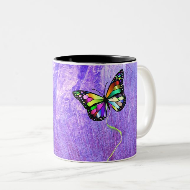 Taza Bicolor Mug de mariposas soñadoras (Anverso derecho)
