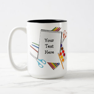 Taza Bicolor Mug de material artesanal personalizado