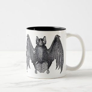 Taza Bicolor Mug de murciélago blanco y negro