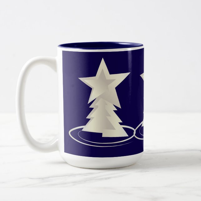 Taza Bicolor Mug de Navidades blancos (Izquierda)