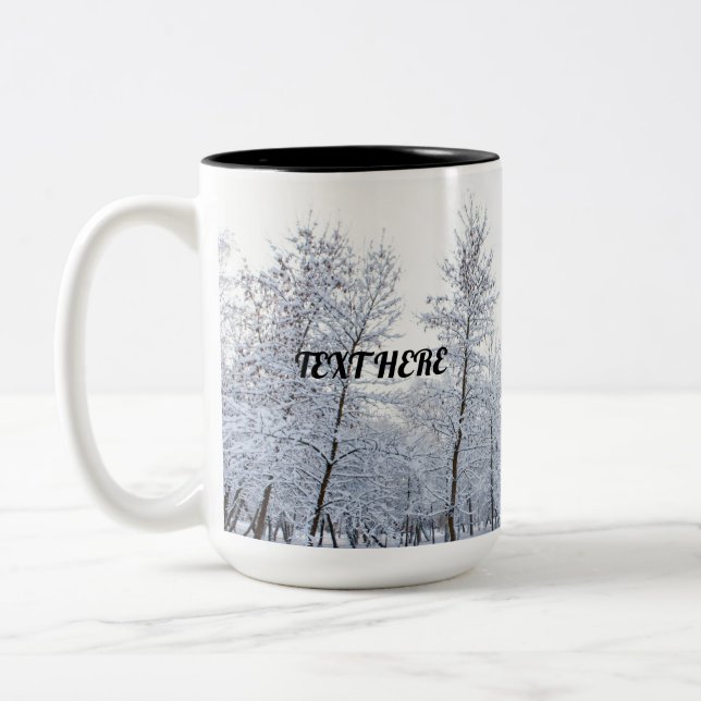 Taza Bicolor Mug de nieve con mensaje personalizado (Izquierda)