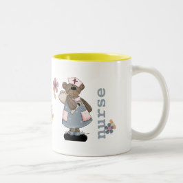 Taza Bicolor Mug de nombre personalizado del oso de peluche par