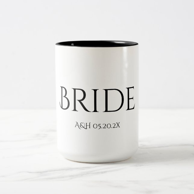 Taza Bicolor Mug de novia clásica (Centro)