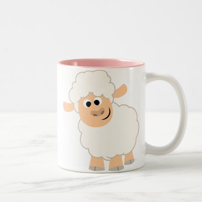 Taza Bicolor Mug. de oveja Personalizado (Derecha)