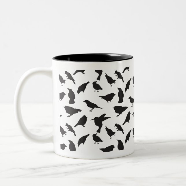 Taza Bicolor Mug de pájaro pateada (Izquierda)