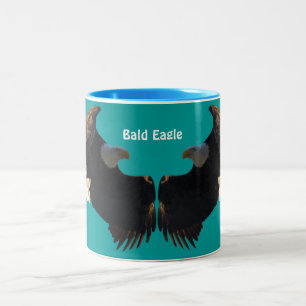 Taza Bicolor Mug de partidario de la vida silvestre del águila 