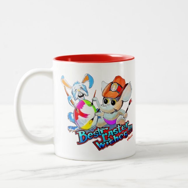 Taza Bicolor Mug. de Pascua Metálfica (Izquierda)