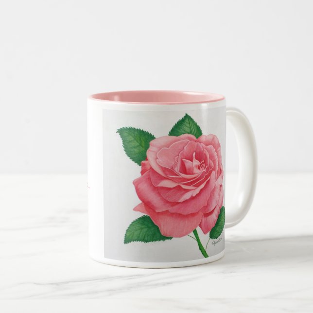Taza Bicolor Mug de pasión rosa (Anverso derecho)