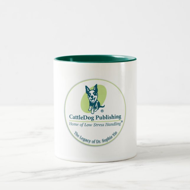 Taza Bicolor Mug de perro bovino (Centro)