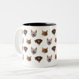 Taza Bicolor Mug de perro, regalo de mamá de gato de perro