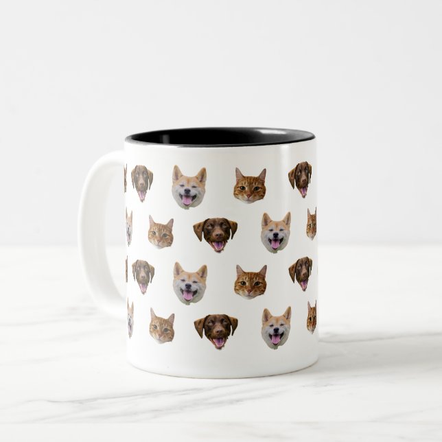 Taza Bicolor Mug de perro, regalo de mamá de gato de perro (Anverso izquierdo)