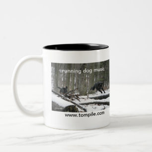 Taza Bicolor Mug de perros corriendo