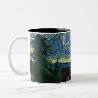 Taza Bicolor Mug De Pintura De Pie Grande Con Dos Tones