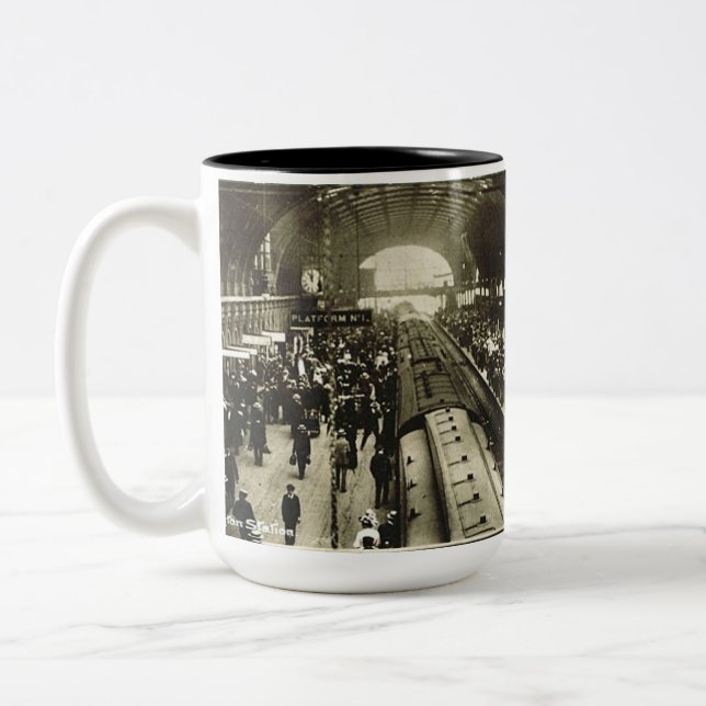 Taza Bicolor Mug de recuerdo de la estación Paddington (Izquierda)