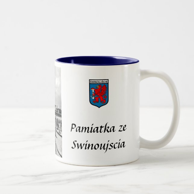 Taza Bicolor Mug. de recuerdo de Swinoujscie (Derecha)