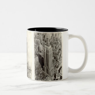 Taza Bicolor Mug. de recuerdo del edificio Empire State