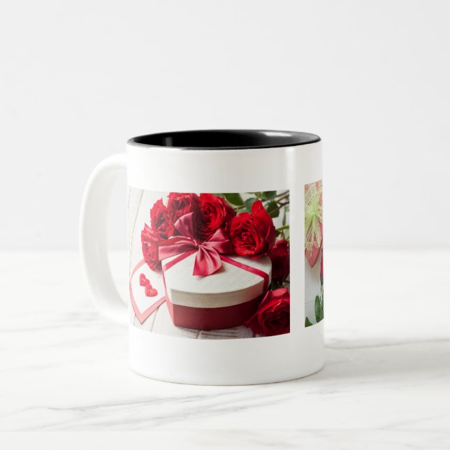Taza Bicolor Mug de regalo de San Valentín (Anverso izquierdo)