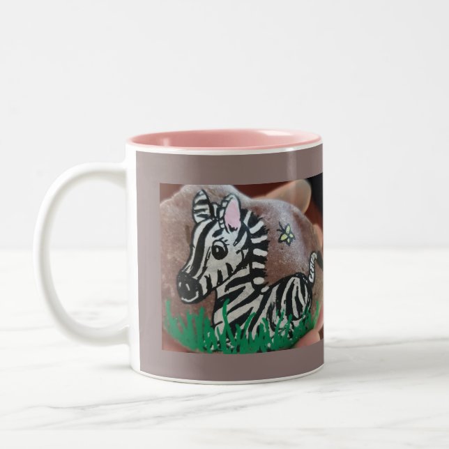 Taza Bicolor Mug de rock cebra pintado (Izquierda)
