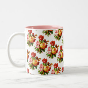 Taza Bicolor Mug de Rosas ingleses