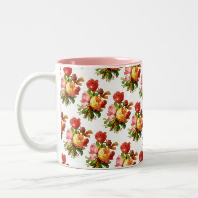 Taza Bicolor Mug de Rosas ingleses (Izquierda)