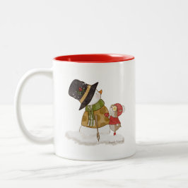 Taza Bicolor Mug de Snowman