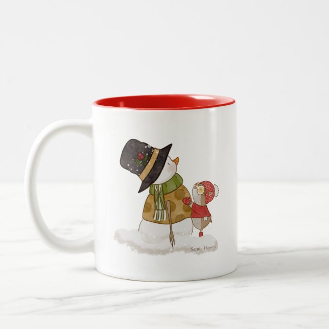 Taza Bicolor Mug de Snowman (Izquierda)