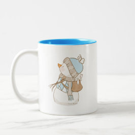 Taza Bicolor Mug de Snowman azul