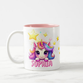 Taza Bicolor Mug de sueños de unicornio