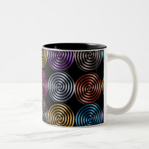 Taza Bicolor Mug de Swirls Metallic