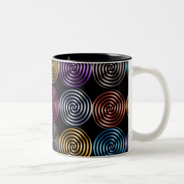 Taza Bicolor Mug de Swirls Metallic (Derecha)