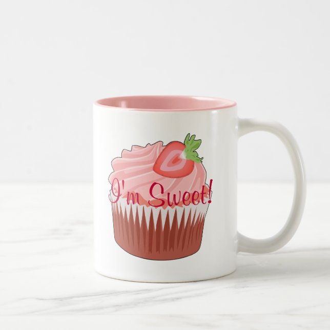 Taza Bicolor Mug de tarta de fresa (Derecha)